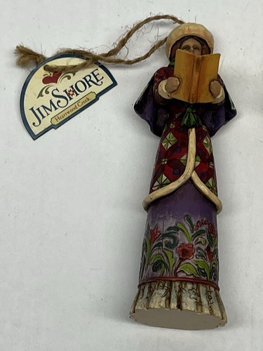 Jim Shore Christmas Ornament Set Of 2 Man Woman Caroler Enesco Collectible NWT - Picture 3 of 13