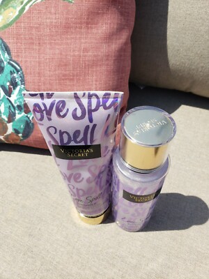 VICTORIA SECRET LOVE SPELL SHIMMER SET LOTION BODY MIST 8.4oz