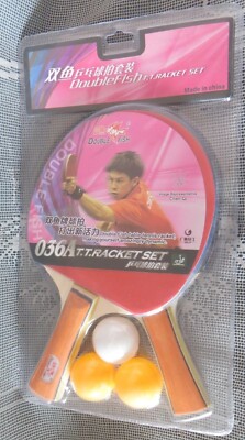 Great Value A Pair Ping Pong Paddle Table Tennis Racket Bat Shakehand +3 Balls