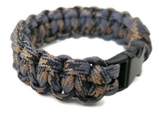 Paracord Bracelet 550 Black Tactical 3/8" Buckle Armor Hand Made