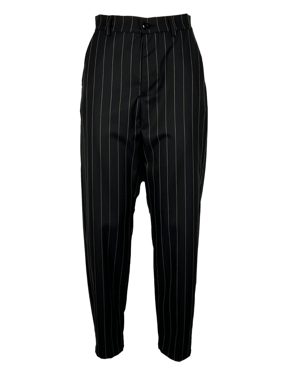Soho-T Women's Black Pinstripe Beige Pants WP46 EGS100 Frida
