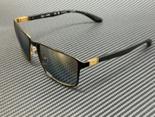 RAY BAN RB3721CH 187 J0 Black Gold Mirror Polarized Men's 59 mm Sunglasses