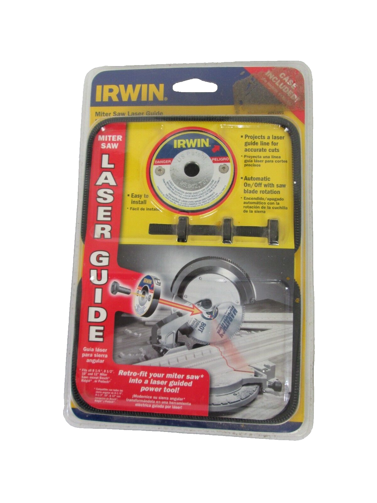 NEW/SEALED IRWIN TOOLS MITER SAW LASER GUIDE 3061001 WITH CASE WOODWORKING TOOL eBay