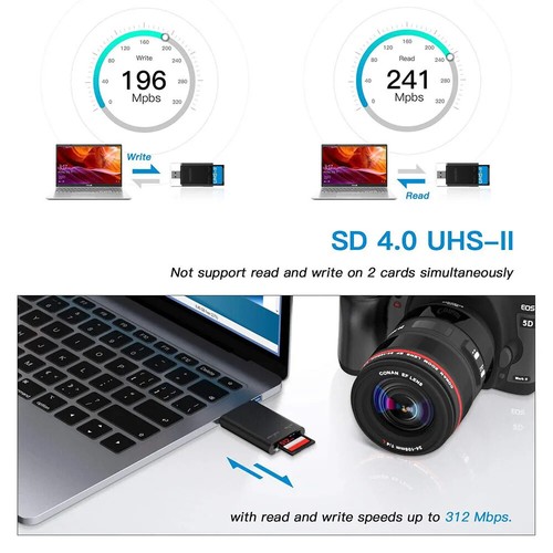 USB 3.0 Flash Drive Card Reader SD4.0 UHS-II SD Micro SD TF Memory Card Adapter - Photo 24/24