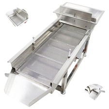 80WX2 Electric Straight Vibrating Sieve 4MM Hole Linear Sifter Screening Device