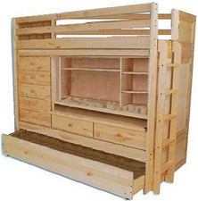 Bunk Bed All-in-1 How-to Book; Paper Pattern Plan DIY Easily Build Any Loft SZ