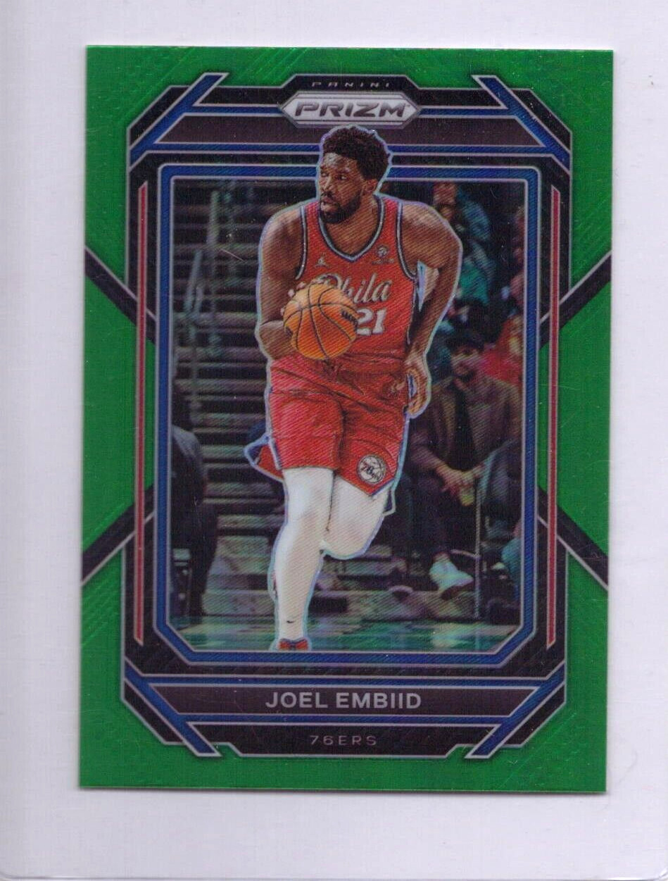 2022-23 Panini Prizm - Green Prizm #34 Joel Embiid