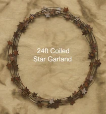 24ft Rustic Star Garland with 3/4" stars - Craft Supply