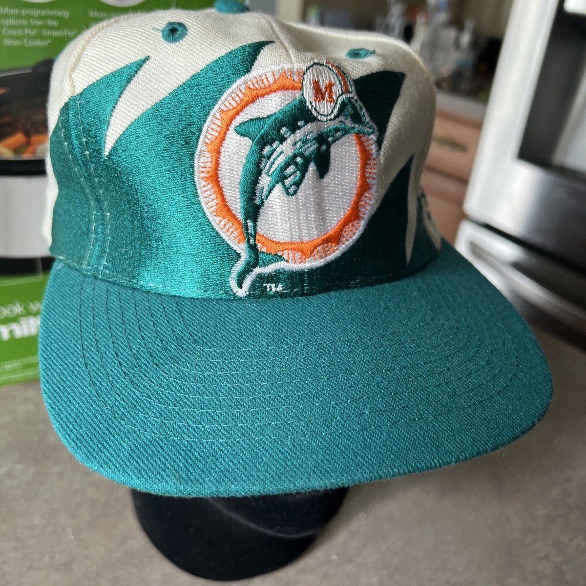 Miami Dolphins Hat Cap Logo Athletic Sharktooth Snap Back Miami Dolphins Hat Cap Logo Athletic Sharktooth Snap Back