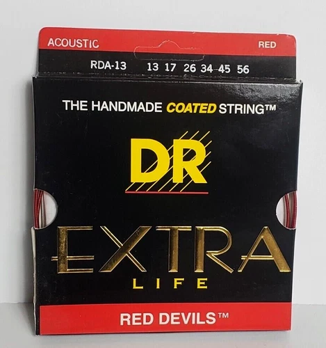  DR RDA-13 K3 Red Devils Extra Life Acoustic Guitar Strings 13 - 56 Med - Heavy