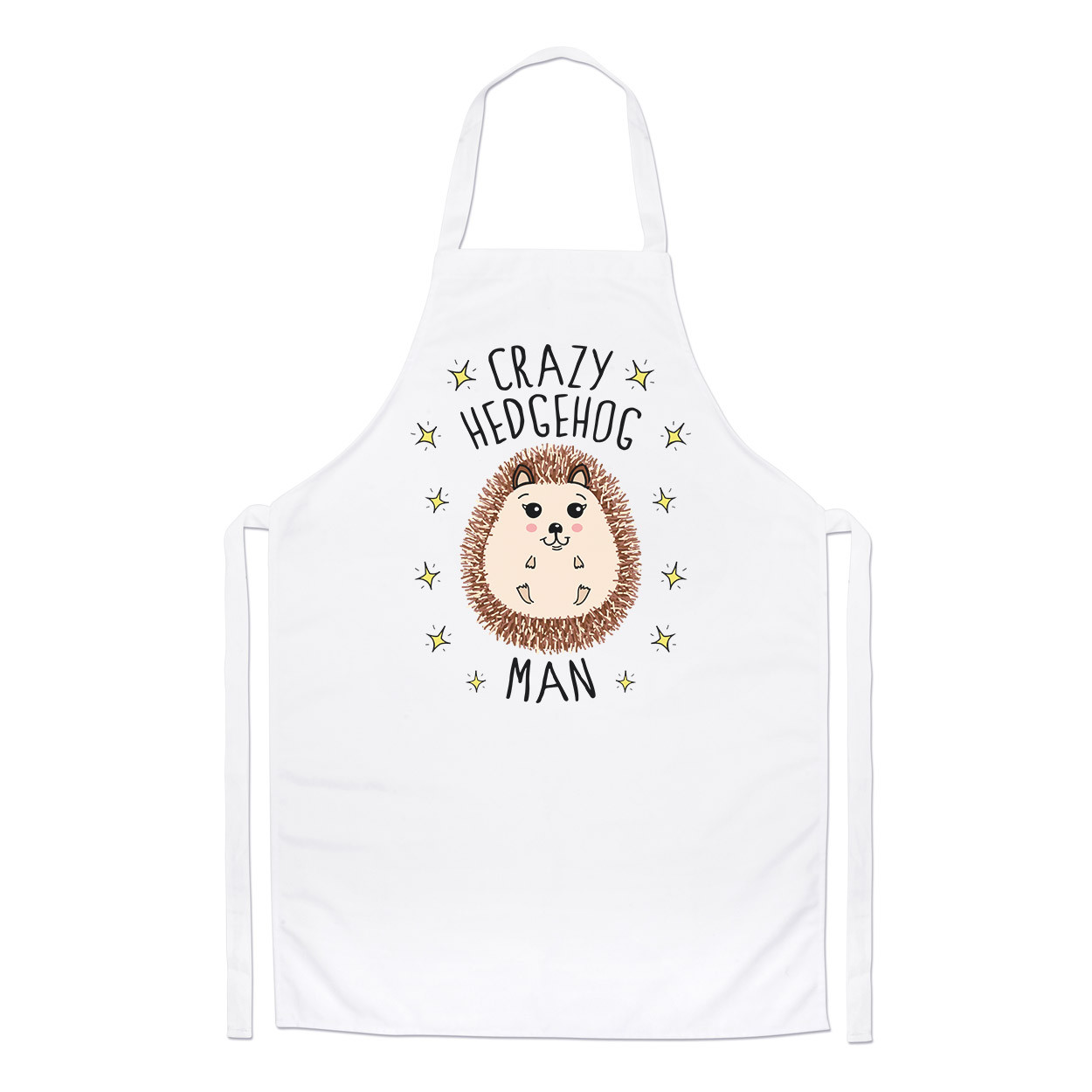 Crazy Hedgehog Man Chefs Apron - Funny Animal