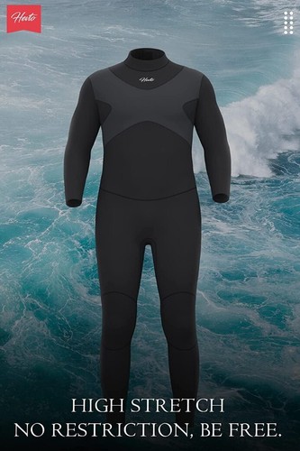 Hevto Wetsuits Men 3mm Neoprene Full Scuba Diving Suits Surfing Swimming S1 - Picture 4 of 9