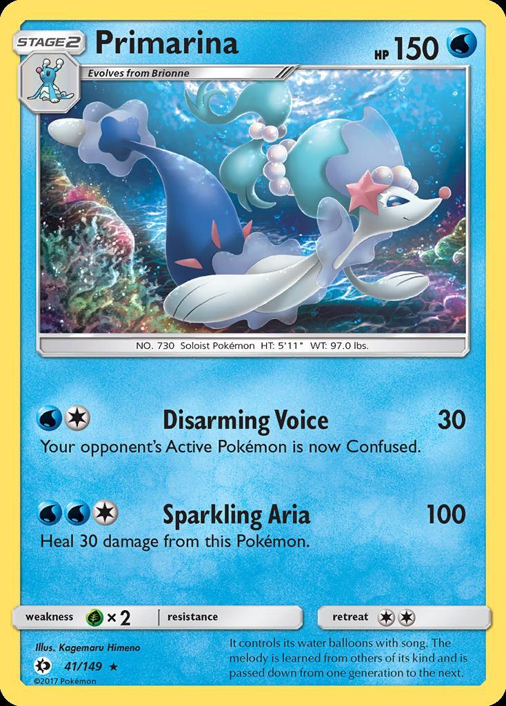 Pokemon Primarina (41/172) Sun & Moon LP
