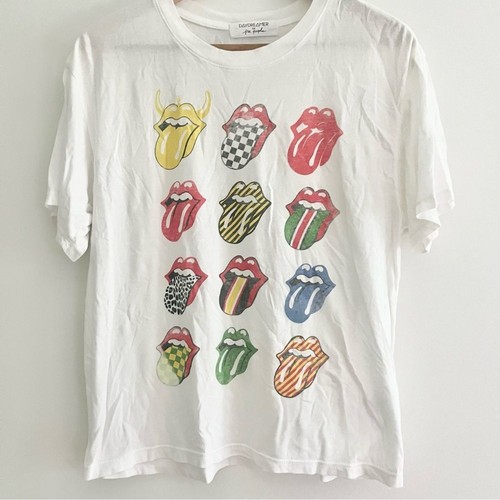 Daydreamer X Free People Rolling Stones Short Slv Tee Grafik Shirt 12 Zungen S - Bild 3 von 6