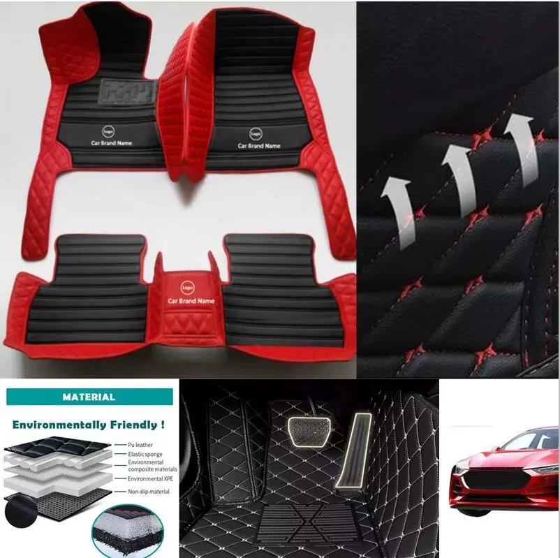 Alfombrillas de coche de lujo impermeables para Ford Mustang alfombras carga personalizadas Foto 3 de 4