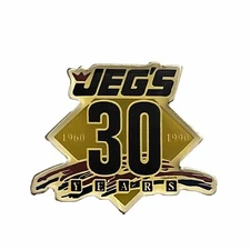 Vtg 1990 PIN - JEG’S 30 years - Anniversary Hat / Lapel Automotive Advertising
