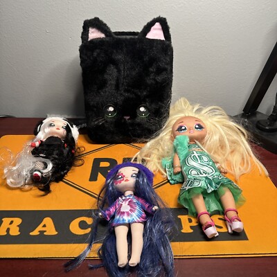 Na! Na! Na! Surprise Backpack Bedroom Black Cat Doll Playset W/