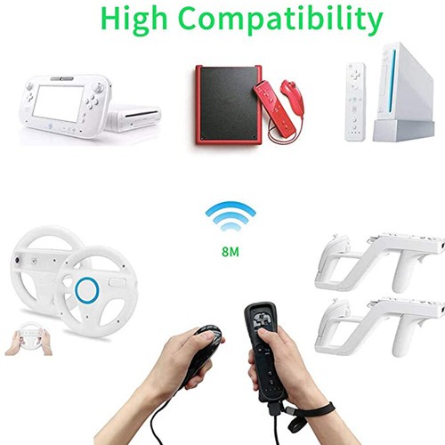 2 in 1 Motion Plus Wii Remote Controller Nunchuck for Wii/Wii U Console Games - Picture 3 of 30