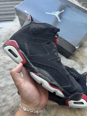 Nike Air Jordan 6 OG Varsity Red 2010 | UK7 US8 EU41 | Black Suede Nubuck VI - Image 1 of 4