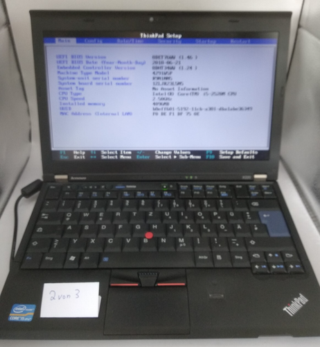 Lenovo ThinkPad X220 i5 Type 4291-W5P ohne HDD, 4 GB Ram, 2 von 3 (LB31) - Bild 2 von 10