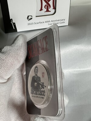 2023 Niue SCARFACE #5 40th ANV 1oz Silver Bar Al Pacino+BONUS 1oz