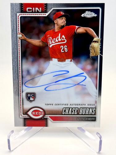 2026 Topps Chrome Chase Burns Rookie Auto #RA-CB Cincinnati Reds RC
