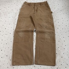 Vintage Carhartt Double Knee Pants Men's 34x32 32x30.5 Tan Dungaree USA Made
