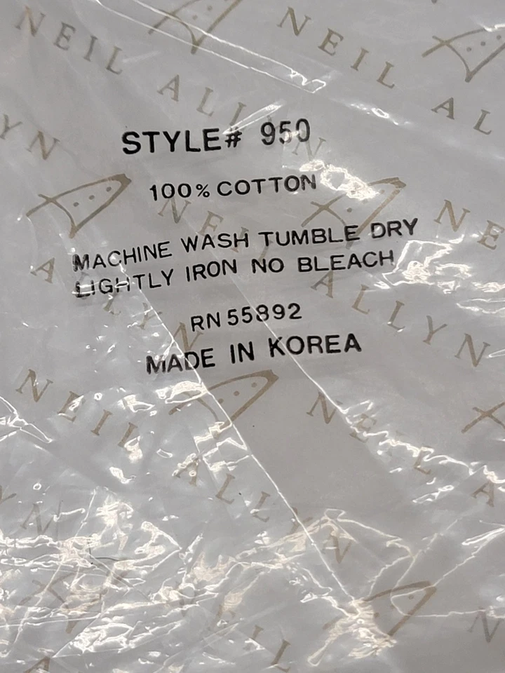 Neil Allyn 无尾服衬衫男式 15-1/2 32/33 白色打褶前法式袖口正式 — 第 3/4 张图片