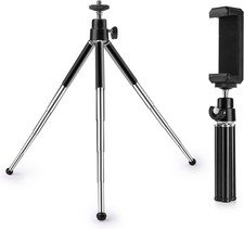 Mini Tripod for Webcam and Phone, 4-9 inch Metal Extendable Webcam Stand with...