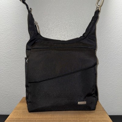 Travelon Black Anti-theft Classic Poly Messenger Bag Crossbody Women Travel Safe