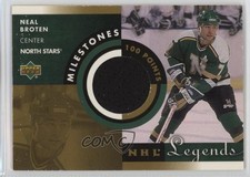 2001-02 Upper Deck Legends Milestones Jerseys Neal Broten #M-NB 1n93