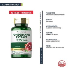 Extracto De Granada Con Cido Elgico 100 Cpsulas Antioxidante Natural New