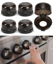 5 Pack Black Stove Knob Safety Covers Universal 3 Inch