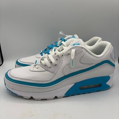 Nike x Undefeated Air Max 90 Shoes Mens Size 12 White Blue Fury Sneakers