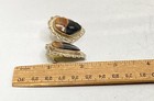 Sterling Silver 925 Yellow Banded Gemstone Earrings Southwestern Signed GM — photo 7