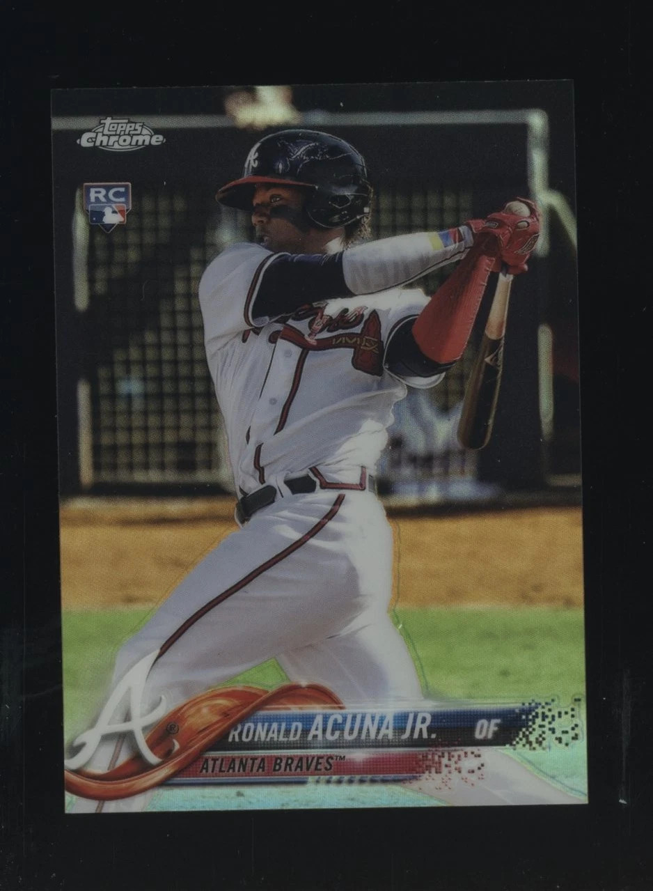 2018 Topps Baseball Chrome Refractor #193 Ronald Acuna Jr Braves RC Rookie