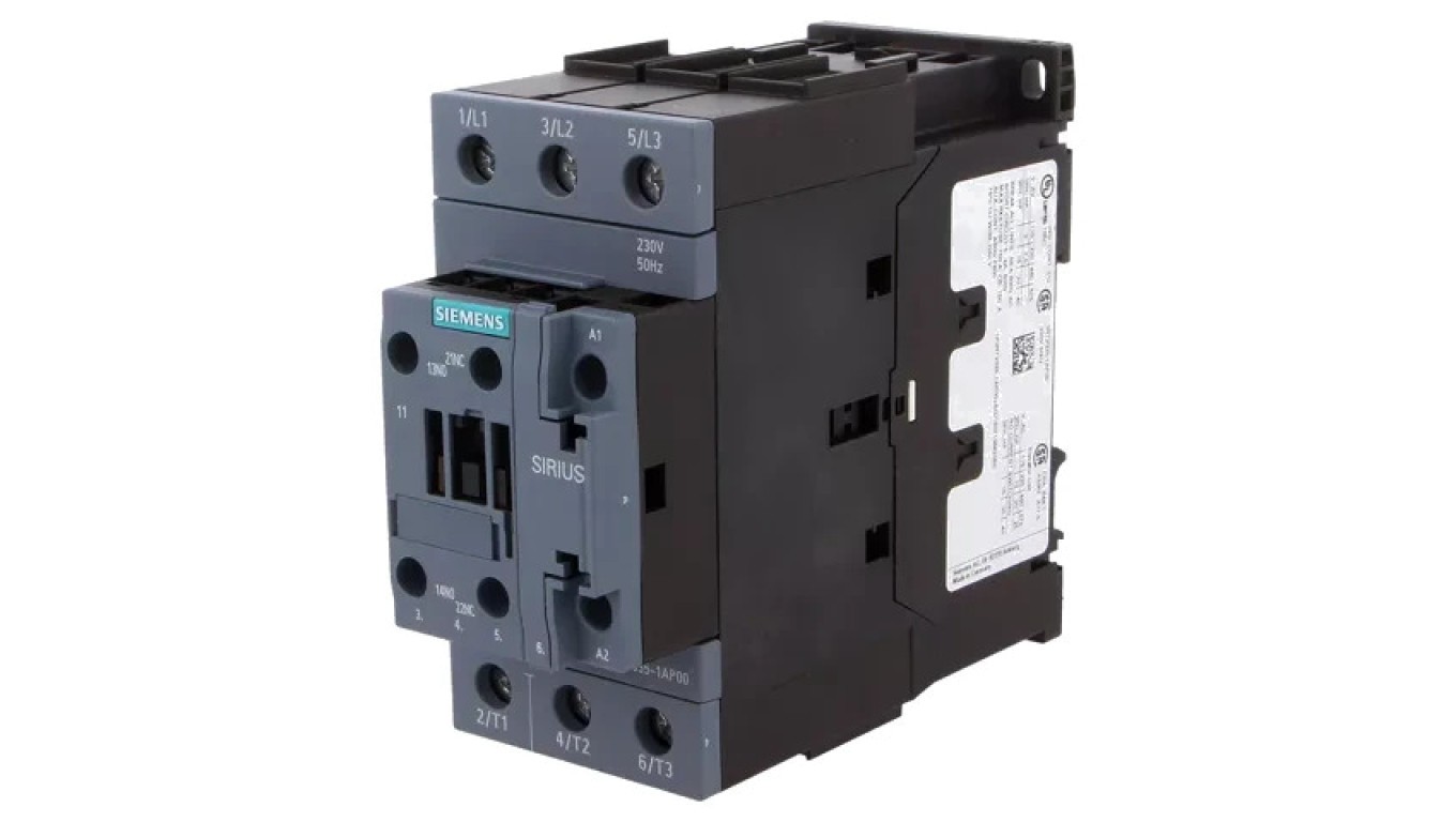 Contactors 3 Pole NO x3 Auxiliary Contacts: NO+3RT2035-1AP00