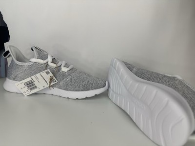 adidas women s Cloudfoam Pure 2.0 Gray White Heather Low Top Fabric Sneakers 