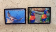 Rooster Cogburn Ostrich Ranch Two Magnets Picacho Peak AZ Ray & Rainbow Lorikeet