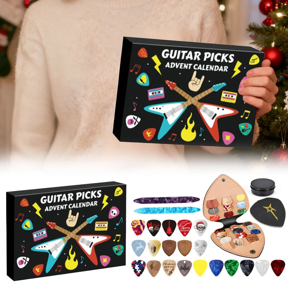  Guitar Picks Advent Calendars 2025, Guitar Player Christmas Countdown Calendar  - Image 3 of 4