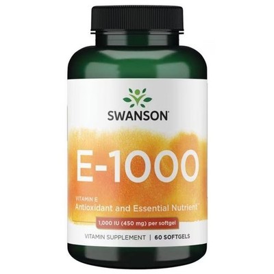 Vitamin E-1000 IE 60 Weichkapseln IMMUNITÄT Swanson Health Products