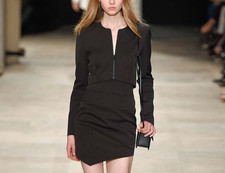 Barbara Bui AW/15 Runway Black Cropped Zip Ja...