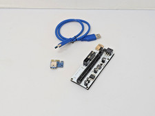 2 Pack GPURisers Powered PCIe 1x to 16x Mining Riser Adapter Cards White