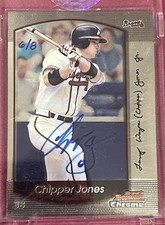 2006 Bowman Sterling Chipper Jones 2000 Bowman Chrome Buy Back Sp Auto #6/8 Rare