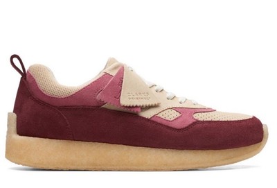 Clarks Originals Lockhill Ronnie Fieg Herren Ochsenblut Wildleder Turnschuhe UK Größe 10,5G