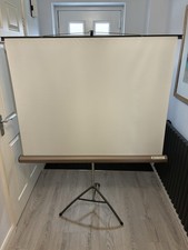 Vintage Bell and Howell Vintage Tripod Projector Screen 125x125cm Original Box