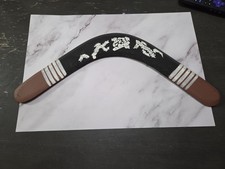 Vintage Boomerang W/Handpainted Images