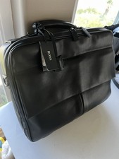 Hugo Boss New Leather Carry On Bag with Laptp Sleeve Luggage