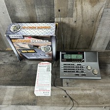 Uniden Bearcat BC370CRS Desktop Police Scanner Alarm Clock Weather AM/FM Tested