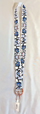 Vera Bradley Wide Lanyard Lisbon Medallion Floral ID Key Holder 28181-V76 NWT